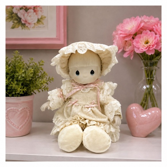Precious Moments Other - Precious Moments 1984 Kristy Porcelain Baby Doll Enesco 13" With Box E-2851 VTG